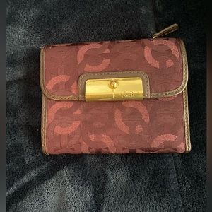 Maroon Coach wallet